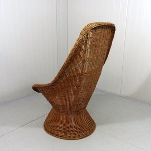 Woven rattan reading chair ergonomic shape armchair competitive price natural meditation chairs - Product Image 5