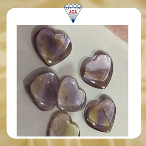 Corazones de Cristal de Ametrina Púrpura Natural, Acabado Liso, Piedras de Meditación y Sanación Reiki, Gemas Sueltas Hechas a Mano, Venta al Por Mayor - Product Image 6