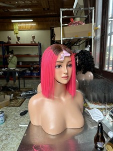 Bán buôn Việt Nam tóc con người Hot Straight Mix Color <span class=keywords><strong>Bob</strong></span> Tóc Giả Full HD trong suốt phía trước đào tạo Heads đối với phụ nữ đen phong cách - Product Image 3