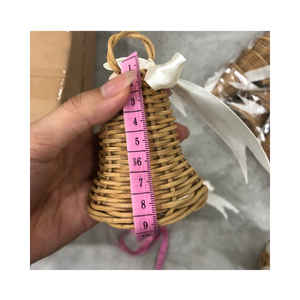 ของตกแต่งต้นคริสต์มาสจากไม้ไผ่ธรรมชาติ งานแฮนด์เมด ของประดับตกแต่งสำหรับงานปาร์ตี้ในบ้านช่วงเทศกาล ขายส่ง - Product Image 1
