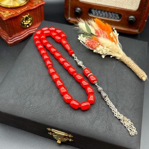 PRAYER HANDMADE ECO-FRIENDLY RESIN LOVE TASBIH AMBER BEADS Turquoise Prayer Rosary <b>Stone</b> Muslim Rosary Counter Jewelry - Product Image 4