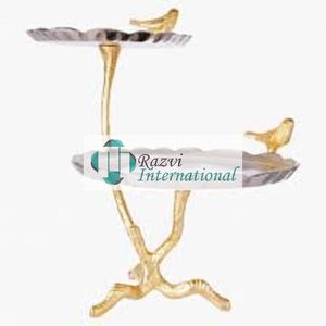 Soporte Redondo de Metal de 2 Niveles para Pasteles, Diseño Creativo Hecho a Mano, Ecológico, Elegante Soporte para Postres para Fiestas, para Herramientas de Repostería - Product Image 1
