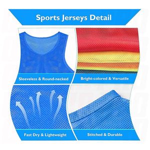 Ensemble de 6 dossards d'entraînement en maille respirants et légers pour équipes de football, soccer et basketball - Product Image 5