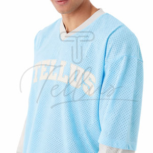 Custom Made Quick Dry Mesh Boxy Fit Oversized T-Shirt Unisex Streetwear Made in Pakistan Mesh t Shirts Oversize Boxy Fit Shirt - Product Image 2