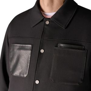 Chaqueta Negra de Cuero Sintético con Bolsillos y Diseño Elegante para Hombre, con Tela de Alta Calidad - Product Image 5
