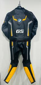 Traje de Motocicleta de Cuero Genuino para Hombre, Manga Larga, Bloques de Color Negro y Azul, Secado Rápido, Transpirable, con Serigrafía, Ropa de Carreras - Product Image 5