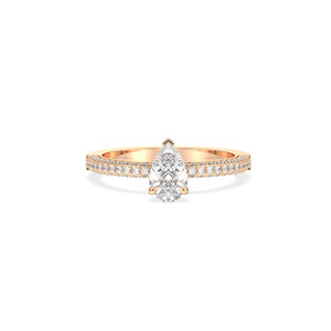 REYES Luxury Design 14K Solid Gold 1.41Ct Pear Cut Lab Grown Diamond Solitaire Ring HPHT CVD Diamond Wedding Gift Jewelry - Product Image 2