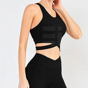 Conjunto Deportivo de Leggings de Cintura Media y Sujetador Deportivo para Gimnasio, con Logotipo Personalizado, para Mujer, Yoga, Sólido, Elástico en 4 Direcciones, Transpirable, Sin Costuras, 2 Piezas - Product Image 6