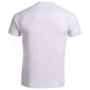 Camiseta Blanca de Manga Corta con Cuello Redondo para Hombre, con Patrón de Árbol Azul, Tejida, de Secado Rápido, Corte Deportivo, Largo Regular - Product Image 4