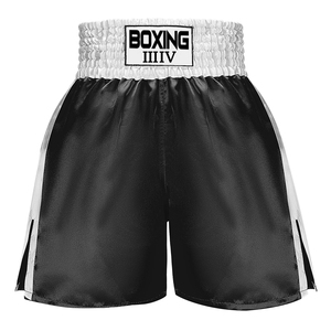 Top Trending Muay Thai Boxing <b>Trunks</b> Solid Colors Moisture Wicking <b>Men's</b> High Elastic Waist Boxing Shorts - Product Image 3