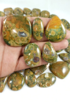 Cabochon de jaspe rhylite naturel, pierre précieuse en vrac pour la lithothérapie, jaspe en gros pour la fabrication de bijoux