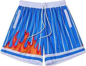 กางเกงบาสเก็ตบอลผ้าตาข่ายสำหรับผู้ชายขายส่งสำหรับฤดูร้อน แบบเรียบ สามารถสกรีนโลโก้ได้ เอวยางยืดพร้อมเชือกผูก กางเกงกีฬา - Product Image 5