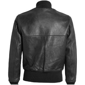 Chaqueta Bomber Marrón Personalizada para Hombre, Chaqueta de Cuero Bomber Casual con Botones, Estilo Vintage, de Buena Calidad y a la Moda - Product Image 4