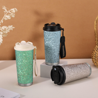 Bouteille d'eau en titane pur de qualité supérieure 500 ml, tasse à café isotherme double paroi, mug en titane portable anti-fuite pour le bureau et les affaires