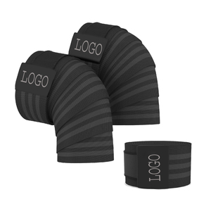 Custom Logo Neoprene Breathable Lifting <b>Knee</b> Wraps for Fitness <b>Compression</b> Weightlifting Powerlifting Squats Bodybuilding - Product Image 1