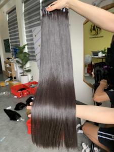 Cabello Virgen Crudo de Alta Calidad Sin Procesar, 100% Remy Humano, Super Double Drawn, Extensiones de Cabello a Granel, Trama Única, Liso, Vietnamita - Product Image 4