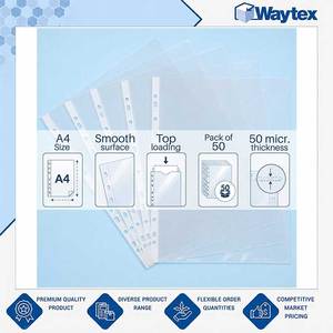 Best Selling Outstanding Quality Clear Transparent Color A4 Clear Smooth Punched Pockets 50 Microns for Daily Office Use - Product Image 2