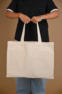 Customizable High Quality 100% Cotton Canvas Letter Beauty Cosmetic <b>Case</b> Handled Design Eco-Friendly GOTS Certified Reusable - Product Image 4