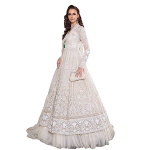 Última Colección de Vestidos de Novia Blancos de Alta Calidad con Diseños Personalizados, Vestidos de Novia con Perlas y Lentejuelas - Product Image 6