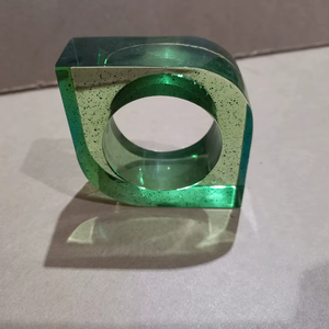 Anillos para servilletas de acrílico hechos a mano por artesanos indios, nuevo diseño, color personalizado, para decoración de mesa. - Product Image 1