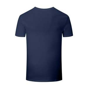เสื้อยืดสำหรับผู้ชาย เสื้อยืดคอกลมแขนสั้นสีน้ำเงินธรรมดาสำหรับฤดูร้อน - Product Image 3