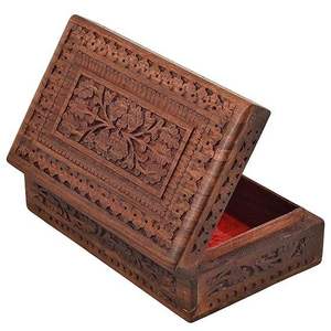 Boîte de rangement pour bijoux en bois moderne, écologique, sculptée à la main, pour femmes, pour la maison, la chambre à coucher, la table de maquillage - Product Image 6