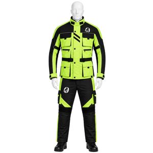 Neon <b>Green</b> Black Motorbike Set for Men Motorcycle Riding Suit Jacket and Trousers Protective Gear Racing Touring Outdoor Wear - Product Image 1