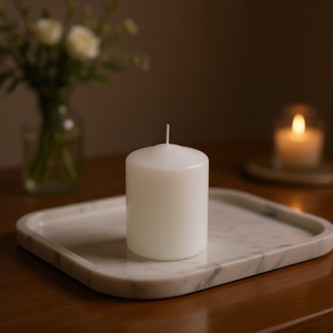 Vela 70x57 VELA BLANCA Elegantes Velas de Pilar Blancas - Product Image 3