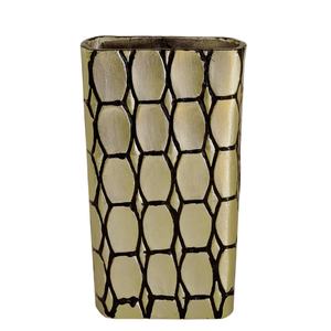 Florero de aluminio moderno lujoso hecho a mano latón niquelado vidrio hierro maceta hogar Hotel uso boda costera - Product Image 3