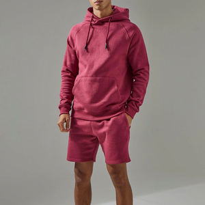 Ensemble assorti deux pièces pour homme, sweat-shirt et short décontractés à porter au quotidien, en coton 100% - Product Image 1