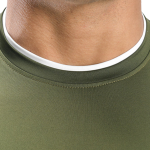 Chemise de compression athlétique olive pour homme, respirante, à séchage rapide, extensible, à manches courtes, pour l'entraînement en salle de sport, haut de sport - Product Image 5