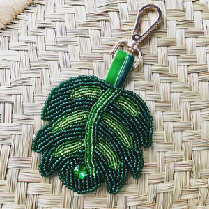 Classic Colorful Crystal Glass Beaded Handmade Durable Eco-Friendly Waterproof <b>Rose</b> <b>Quartz</b> Keychain with Embroidery Detailing - Product Image 6