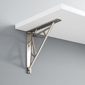 Support mural triangulaire décoratif moderne en laiton pour étagère flottante design, idéal pour la décoration intérieure de maisons et d'hôtels - Product Image 6