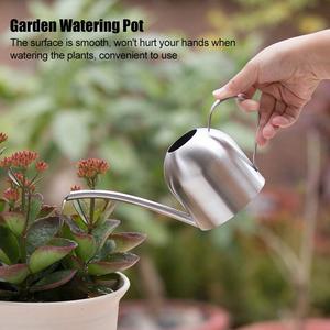 Petite arrosoir en acier inoxydable avec long bec, arrosoir d'intérieur et d'extérieur pour plantes de jardin, fleurs, plantes en pot - Product Image 5