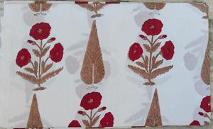 Tela de algodón estampada a mano de Jaipur, tela de algodón con estampado a bloque para vestidos y proveedor mayorista directo de fábrica, impresión personalizada. - Product Image 4