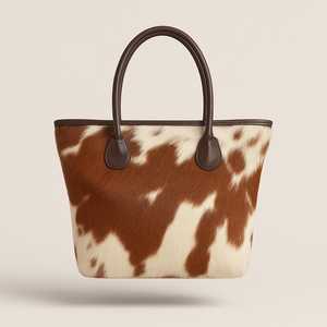 Leather Hair On Tote Bag Cowhide Handbag Women Shoulder Purse Fashion Travel Stylish <b>Shopper</b> Tote LHTB-0014 - Product Image 1