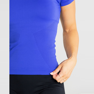 Design Your Own Custom Plain Slim Fit 100% Polyester Gym Wear <b>Women</b> T-<b>Shirt</b> Flare Sleeve Jersey Lightweight Summer <b>Compressed</b> - Product Image 6