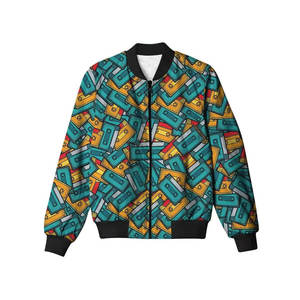 Blouson de course vintage de haute qualité XL Stand Light Polyester Brodé Décoration Lavé Streetwear Style pour l'hiver - Product Image 4