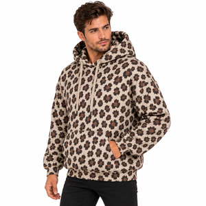 Sweat à capuche léopard de haute qualité pour homme, sweat à capuche imprimé animal, sweat à capuche en polaire imprimé, sweat-shirt décontracté personnalisé pour homme à imprimé animal - Product Image 5
