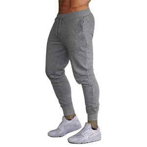 Pantalon de jogging décontracté pour homme, taille élastique, coupe ajustée, respirant, mélange coton et élasthanne, avec poches latérales, idéal pour l'automne - Product Image 1