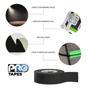 Gaff Premium Matte Cloth Gaffer Tape Stage <b>Lights</b> <b>Accessories</b> with Durable Rubber Adhesive - Product Image 2