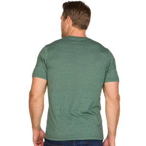 T-shirt pour homme en coton biologique de luxe 100% brun, col rond, pré-rétréci, manches courtes, respirant, coupe ajustée - Product Image 6