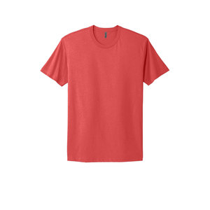 เสื้อยืดคอกลมแขนสั้นสีแดงสำหรับผู้ชาย ทรงปกติ ผ้าฝ้ายเจอร์ซีย์ 100% สไตล์ลำลอง สีพื้น ผ้าถัก - Product Image 5