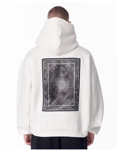 Men's Hooded Sweatshirt Regular Fit Polyester/Cotton French Terry Breathable Pocket Digital Patchwork Design <b>Back</b> Applique - Product Image 2
