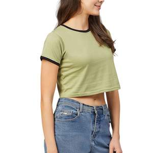 T-shirt court oversize pour femme, imprimé graphique personnalisé, en coton, décontracté, à manches courtes, coupe ample, été, vente en gros, OEM - Product Image 4