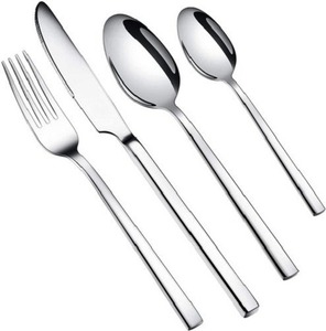 Ensemble de couverts de luxe en acier inoxydable noir mat, prêt à être expédié, pour hôtels et restaurants, qualité alimentaire, cuillère et fourchette - Product Image 6