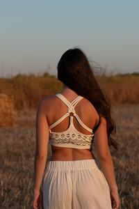 Top Corto de Algodón con Estampado de Bloques Moon Top, Diseño Flor de la Vida, Tela Suave y Transpirable para Uso Diario y Estilo Veraniego - Product Image 3