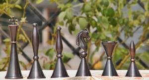 Juego de Ajedrez de latón antiguo francés de gran venta, tablero plegable de tamaño King hecho a mano, incluye mesa de tablero de piezas de MDF de mármol de tamaño infantil - Product Image 2
