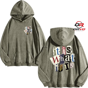 ORVO Sports <b>Women's</b> Oversized Hooded Sweatshirt Solid <b>Green</b> <b>Fleece</b> Pullover Pockets Breathable Quick Dry 100% Cotton Autumn - Product Image 4