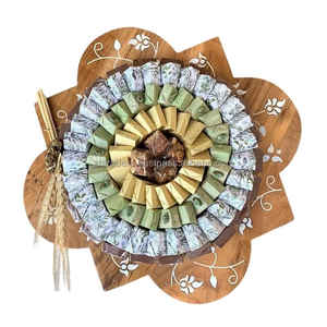 new design Luxury Wooden Serving Tray with <b>Mother</b> of Pearl Beautiful Chocolate Finish for Arabic Gifts from india - Product Image 6